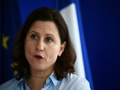 La ministre des Sports Roxana Maracineanu lors d'une conférence de presse à propos de la pandémie de Covid-19 à Paris le 9 mars 2020. - Martin BUREAU [AFP/Archives]