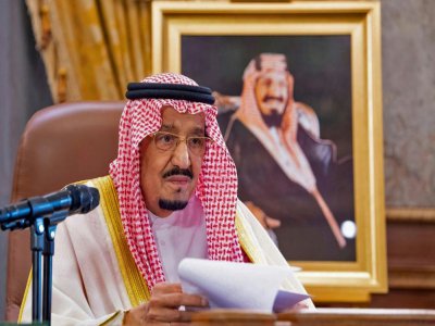 Le roi Salmane d'Arabie saoudite, le 19 mars 2020 à Ryad - Bandar AL-JALOUD [Saudi Royal Palace/AFP/Archives]