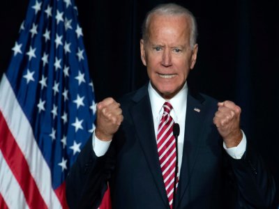 L'ancien vice-président américain Joe Biden prononce un discours devant des militants démocrates le 16 mars 2019 à Dover (Delaware, est) - SAUL LOEB [AFP]