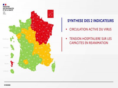 Toute la Normandie est désormais au vert sur la carte du déconfinement. - Ministère de la santé