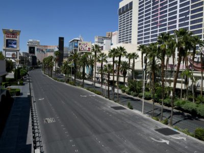 Le Strip de Las Vegas, désert, le 24 avril 2020 dans le Nevada - Ethan Miller [Getty/AFP/Archives]