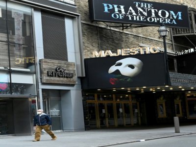 Le Majestic Theatre, le 8 avril 2020 à New York - Jamie McCarthy [GETTY IMAGES NORTH AMERICA/AFP]