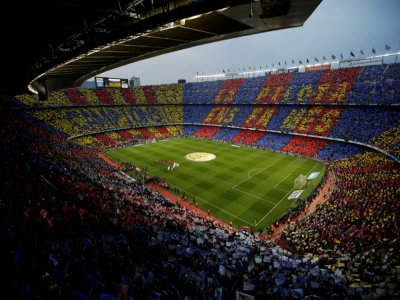 Le Camp Nou, à Barcelone, lors d'un match de championnat d'Espagne entre le Barça et le Real Madrid le 6 mai 2018. - Pau Barrena [AFP/Archives]