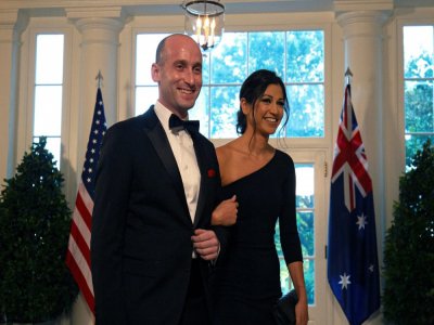 Katie Miller et son mari Stephen Miller, le 20 septembre 2019 à la Maison Blanche - Alastair Pike [AFP/Archives]