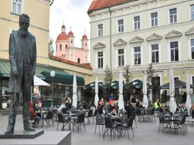 The city of Vilnius hopes to become 'one large outdoor cafe' - PETRAS MALUKAS [AFP]