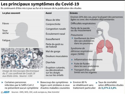 Les principaux symptômes du Covid-19 - John SAEKI [AFP]