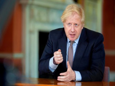 Le Premier ministre britannique Boris Johnson lors d'une allocuation télévisée, le 9 mai 2020 à Londres - Andrew PARSONS [10 Downing Street/AFP]