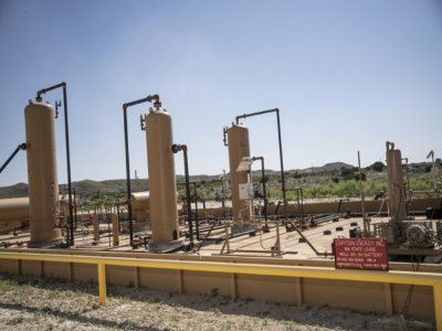 Des installations de l'entreprise de pétrole et de gas Capitan Energy, le 7 mai 2020 à Culberson, au Texas - Paul Ratje [AFP]