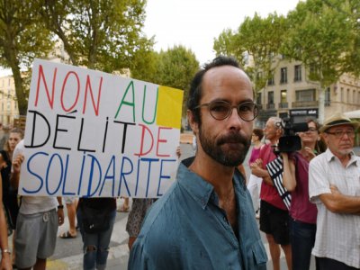 Cedric Herrou, le 8 août 2017 à Aix-en-Provence - boris HORVAT [AFP/Archives]