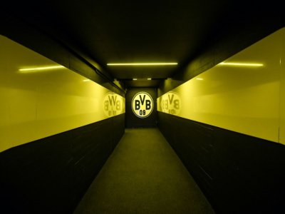 Le tunnel menant au terrain du  Signal Iduna Park de Dortmund le 5 mai 2020 à Dortmund - Ina FASSBENDER [AFP/Archives]