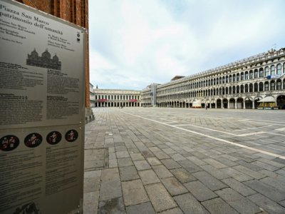 La place Saint-Marc desertée, le 13 mai 2020 - Vincenzo PINTO [AFP]