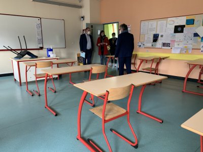 Les salles de classe ont été réaménagées pour permettre la distanciation sociale entre les élèves. - Amaury Tremblay