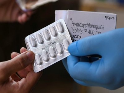 Pas d'efficacité probante du médicament hydroxychloroquine sur les malades du coronavirus selon une étude publiée le 7 mai 2020 et réalisée dans des hôpitaux new-yorkais - NARINDER NANU [AFP/Archives]