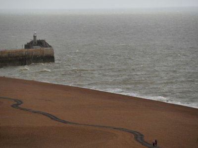 Une plage à Folkestone (Angleterre) le 29 janvier 2018 - BEN STANSALL [AFP/Archives]