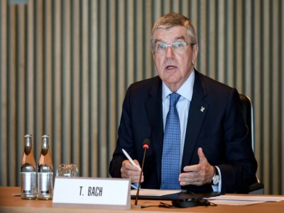 Thomas Bach le président du comité international olympique à Lausanne en Suisse le 3 Mars 2020. - Fabrice COFFRINI [AFP]