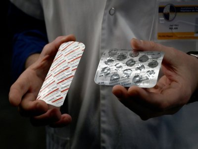 Des comprimés de Nivaquine utilisés contre le paludisme et dont la prise pourrait être efficace contre le Covid-19 - GERARD JULIEN [AFP/Archives]