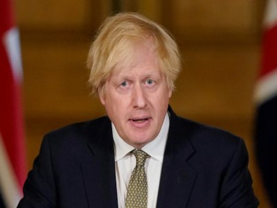 Le Premier ministre britannique Boris Johnson donne une conférence de presse sur l'épidémie de coronavirus, le 24 mai 2020 - Andrew PARSONS [10 Downing Street/AFP]