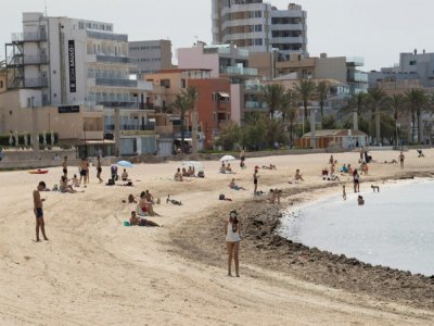 La plage Can Pastilla à Palma de Majorque le 25 mai 2020 - JAIME REINA [AFP]