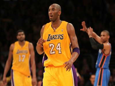 Le joueur des Lakers Kobe Bryant, le 19 mai 2012 au Staples Center de Los Angeles - STEPHEN DUNN [Getty/AFP/Archives]
