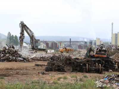 Le site de Petroplus à Petit-Couronne est en pleine reconversion après l'abandon du site.