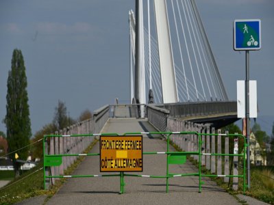 La frontière franco-allemande fermée à Strasbourg, le 9 avril 2020 - Frederick Florin [AFP/Archives]