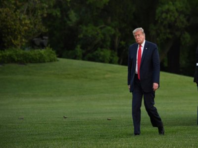 Le préside,t Trump sur la pelouse de la Maison Blanche, le 30 mai 2020 - Eric BARADAT [AFP]