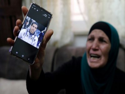 La mère du Palestinien Iyad Khairi Hallak, tué par la police israélienne le 30 mai 2020 à Jérusalem-Est - Ahmad GHARABLI [AFP]