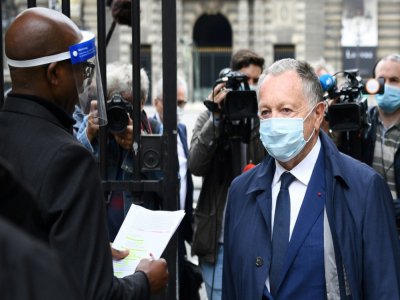 Le président de l'Olympique Lyonnais Jean-Michel Aulas arrive au Conseil d'Etat à Paris, le 4 juin 2020 - FRANCK FIFE [AFP]