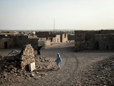 Tichitt, ville classée au patrimoine mondial de l'Unesco, dans le désert mauritanien, le 27 janvier 2020 - JOHN WESSELS [AFP]