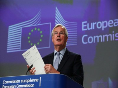 le négociateur européen Michel Barnier, le 5 juin 2020 à Bruxelles - YVES HERMAN [POOL/AFP]