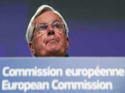 Le négociateur européen Michel Barnier s'exprime lors d'une conférence de presse à Bruxelles sur les négociations sur le Brexit, le 5 juin 2020 - YVES HERMAN [POOL/AFP]