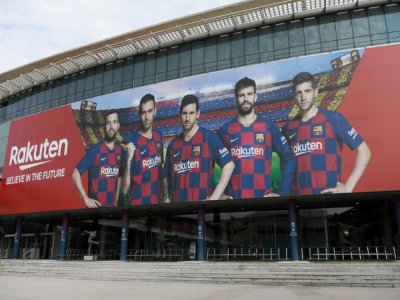 Photo d'une entrée du Camp Nou vide le 13 mars 2020. - Josep LAGO [AFP/Archives]