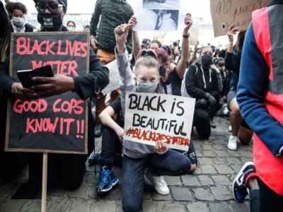 Manifestation à Bruxelles, le 7 juin 2020 pour dénoncer le racisme - Aris Oikonomou [AFP]