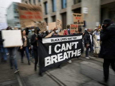 Manifestation anti-raciste à Genève, le 9 juin 2020 - Fabrice COFFRINI [AFP]