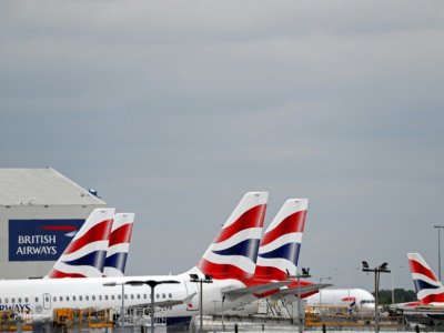 Des avions de la British Airways à l'aéroport de Heathrow, le 8 juin 2020 à Londres - Adrian DENNIS [AFP]