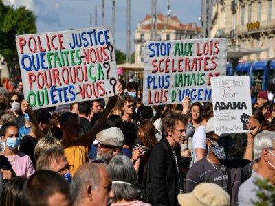 Manifestation contre les violences policières à Montpellier, le 13 juin 2020 - Pascal GUYOT [AFP]