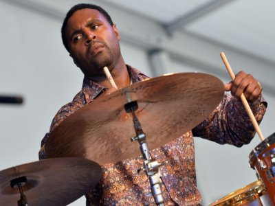 Le batteur de jazz Kendrick Scott en avril 2013 à New York - RICK DIAMOND [Getty/AFP/Archives]