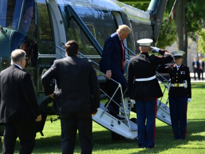 Donald Trump à son arrivée à West Point, le 13 juin 2020 - Nicholas Kamm [AFP]