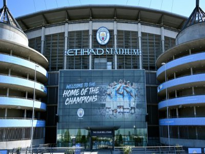 L'Etihad Stadium de Manchester City, le 21 avril 2020 - Paul ELLIS [AFP/Archives]