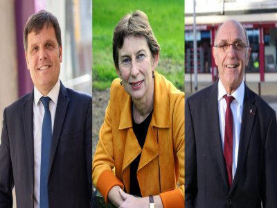 Sébastien Leclerc, Clotilde Valter et Bernard Aubril espèrent tous les trois devenir le prochain maire de Lisieux.