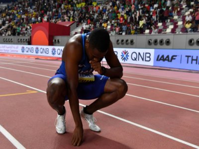 Le sprinteur américain Christian Coleman à Doha le 28 septembre 2019 - ANDREJ ISAKOVIC [AFP]