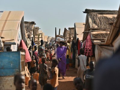 Un camp de personnes déplacées, le 1er février 2020 à Wau, au Soudan du Sud - TONY KARUMBA [AFP/Archives]
