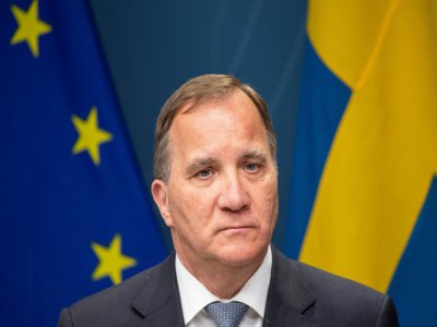 Le Premier ministre suédois, Stefan Löfven, le 29 mai 2020 à Stockholm - Jonathan NACKSTRAND [AFP/Archives]
