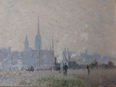 L'œuvre de Joseph Delattre, sur les quais à Rouen vers 1900. - DR