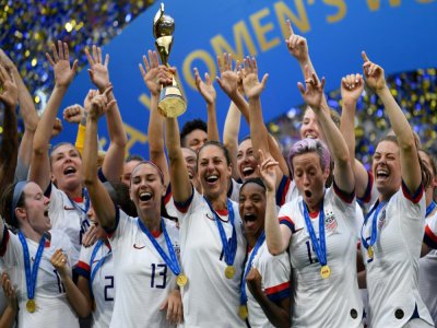 Les Américaines championnes du monde, le 7 juillet 2019 à Lyon - CHRISTOPHE SIMON [AFP/Archives]