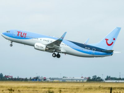 Un Boeing 737-800 de l'opérateur TUI France décolle de l'aéroport de Lille, le 22 août 2018 - Philippe HUGUEN [AFP/Archives]