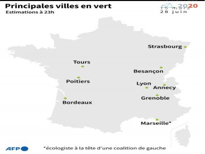Principales villes passant au vert - [AFP]