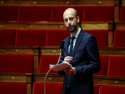 Stanislas Guerini, patron des marcheurs lors d'un débat à l'Assemblée nationale, le 21 mars 2020 - Ludovic MARIN [POOL/AFP]
