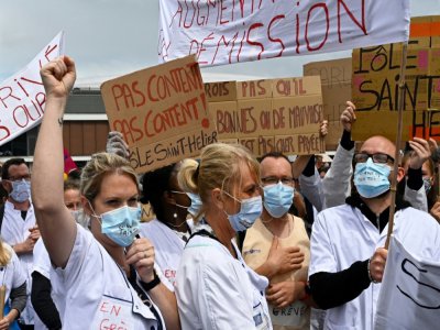 Manifestation des soignants à Rennes le 16 juin 2020 - Damien MEYER [AFP/Archives]