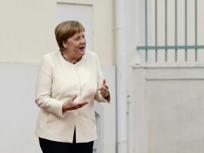 La chancelière allemande Angela Merkel, le 29 juin 2020 à Meseberg, près de Berlin - Kay Nietfeld [POOL/AFP]